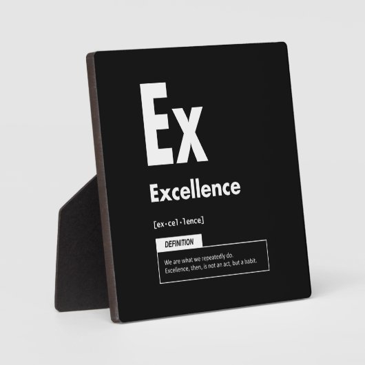 Plaque Photo Excellence - Élément De Succès - Motivation (Recto)