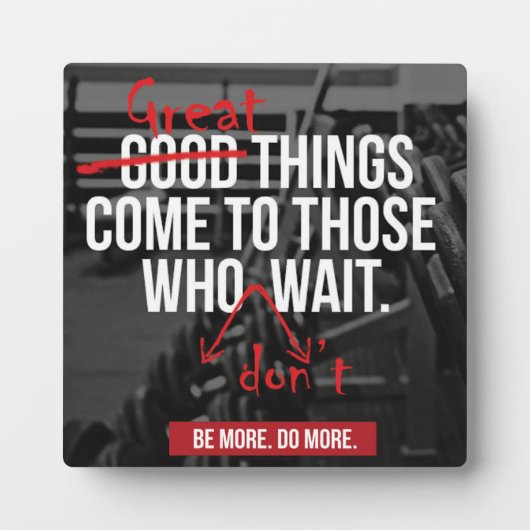 Plaque Photo Exercice de musculation Mots Motivationnels (Devant)