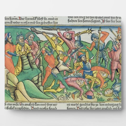 Plaque Photo Exode 17 8-15 Aaron et heures de soutien Les mains (Devant)