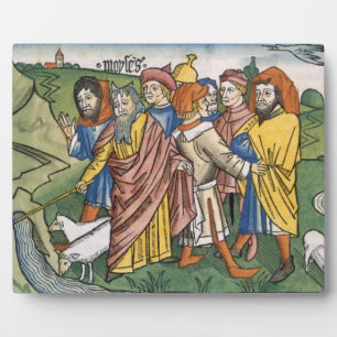 Plaque Photo Exodus 17 1-7 Moïse makes the water flow from the