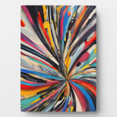 Plaque Photo Explosion Abstraite vive Art moderne (Devant)