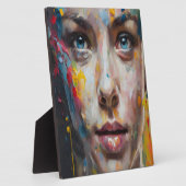 Plaque Photo Expression Vive – Art de Portrait Abstrait (Côté)
