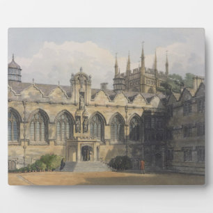 Plaque Photo Extérieur de Oriel College, illustration du '