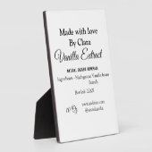 Plaque Photo Extrait de vanille fait maison ajouter les ingrédi (Côté)