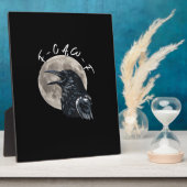 Plaque Photo F-Caw-F Bird Crow Minimal Clean (Côté)