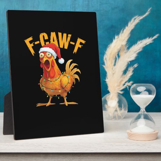 Plaque Photo F-Caw-F Chicken Christmas Essential (Côté)