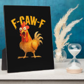 Plaque Photo F-Caw-F Chicken Classic Retro Style (Côté)