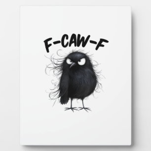 Plaque Photo F-Caw-F Corbeau Drôle Corbeau Amateurs d'oiseaux S