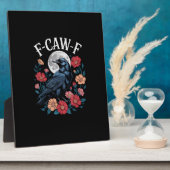 Plaque Photo F-Caw-F Crow Gothic Raven Caw Caw For Halloween (Côté)