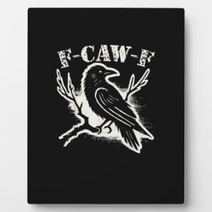 Plaque Photo F-Caw-F Drôle de Corbeau Vintage Corbeau Humour Sa