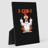 Plaque Photo F-Caw-F Funny Chicken Classic Minimal Clean (Côté)