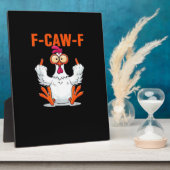 Plaque Photo F-Caw-F Funny Chicken Classic Minimal Clean (Côté)