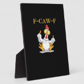 Plaque Photo F-Caw-F Funny Chicken Retro Classic (Côté)