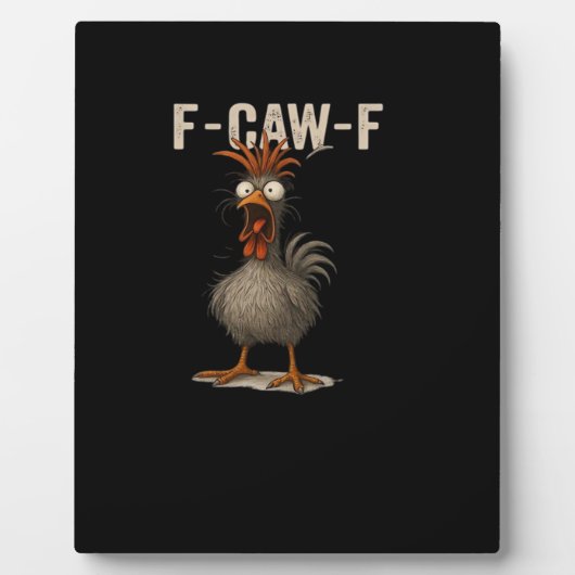 Plaque Photo F-Caw-F Poulet Rétro Classique (Devant)