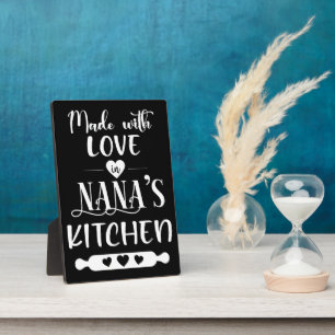 Plaque Photo Fabriqué avec amour dans la cuisine de Nana