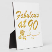 Plaque Photo Fabuleux à 90 ans (Côté)
