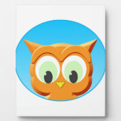 Plaque Photo Face D'Une Petite Chouette (Devant)