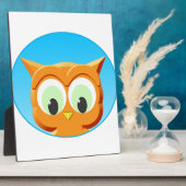 Plaque Photo Face D'Une Petite Chouette (Côté)