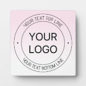 Plaque Photo Facile Logo Remplacement & Editable Texte Rose Omb (Devant)