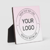 Plaque Photo Facile Logo Remplacement & Editable Texte Rose Omb (Recto)