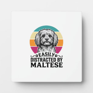 Plaque Photo Facilement Distrait Par La Conception De Chien Vin