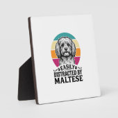 Plaque Photo Facilement Distrait Par La Conception De Chien Vin (Recto)