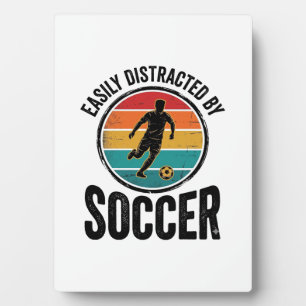 Plaque Photo Facilement Distrait Par Le Football Design De T-Sh