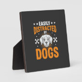 Plaque Photo Facilement Distrait Par Les Chiens (Recto)