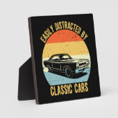 Plaque Photo Facilement Distrait Par Les Voitures Classiques (Recto)