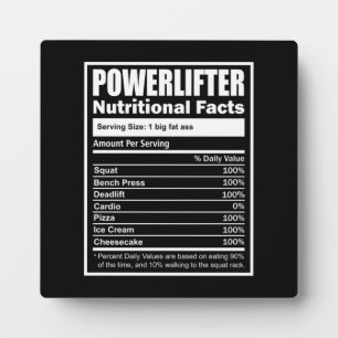 Plaque Photo Facteurs nutritionnels de Powerlifter, Powerlifter