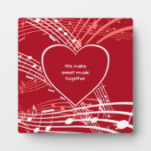 Plaque Photo FAIRE DE LA MUSIQUE DOUCE | Heart Musical Notes |  (Devant)