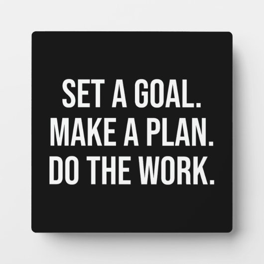 Plaque Photo Faire Le Travail - Succès Hustle Gym Motivationnel (Devant)