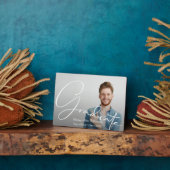 Plaque Photo Faire-part de graduation en calligraphie (Côté)