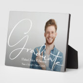 Plaque Photo Faire-part de graduation en calligraphie (Côté)