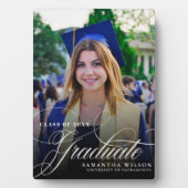 Plaque Photo Faire-part de graduation en calligraphie (Devant)
