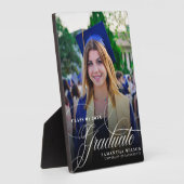 Plaque Photo Faire-part de graduation en calligraphie (Côté)