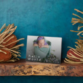 Plaque Photo Faire-part de naissance élégant avec collage de ph (Côté)