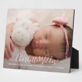 Plaque Photo Faire-part de naissance photo moderne (Côté)