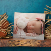 Plaque Photo Faire-part de naissance photo moderne (Côté)