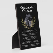 Plaque Photo Faire-part des petits-enfants à venir pour grands- (Côté)