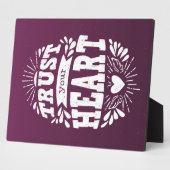 Plaque Photo Faites confiance à votre coeur (Côté)