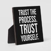 Plaque Photo Faites confiance au processus, faites confiance à  (Recto)