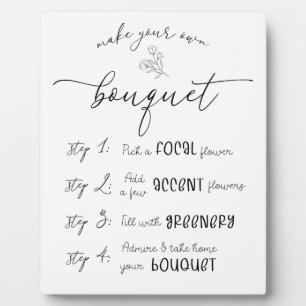 Plaque Photo Faites votre propre Bouquet Bar