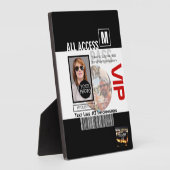 Plaque Photo Faites votre propre VIP Pass 8 façons de personnal (Côté)