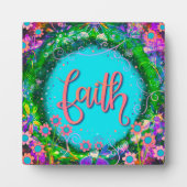 Plaque Photo Faith Inspirationnel Pretty Green Easel (Devant)