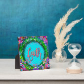Plaque Photo Faith Inspirationnel Pretty Green Easel (Insitu)
