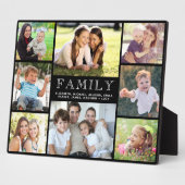 Plaque Photo Famille 8 Photo Collage noir (Côté)