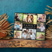 Plaque Photo Famille 8 Photo Collage noir (Côté)