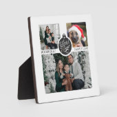 Plaque Photo Famille de Noël moderne 4 Photo Collage (Recto)