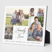 Plaque Photo Famille Génération de l'amour Custom 5 Photo Colla (Côté)